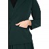 Premium Coat Pattern Abaya in Firdaus Fabric- Bottle Green